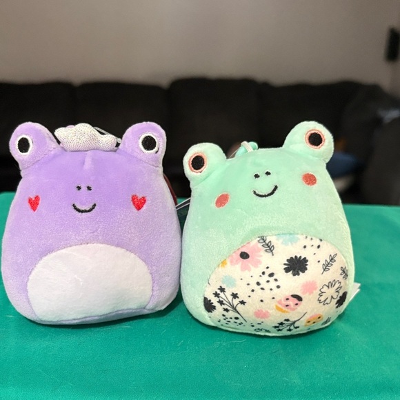 Squishmallows Purple and Mint Frog Plush Duo - Picture 1 of 6